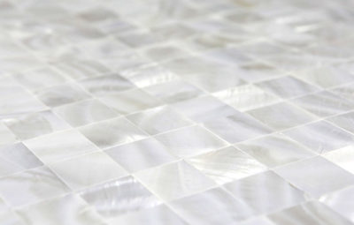 White Mosaic Tiles - SIMINETTI Mother of Pearl Bianco Mosaic Tiles